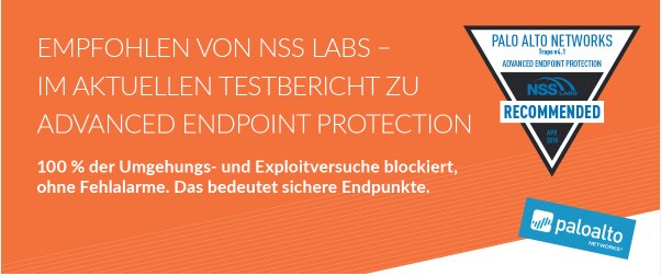 Der AEP-Testbericht 2018 von NSS Labs empfiehlt Palo Alto Networks