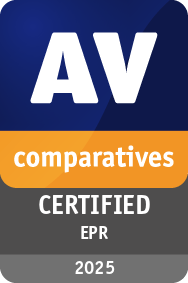 Certified: 2025 AV-Comparatives EPR Test